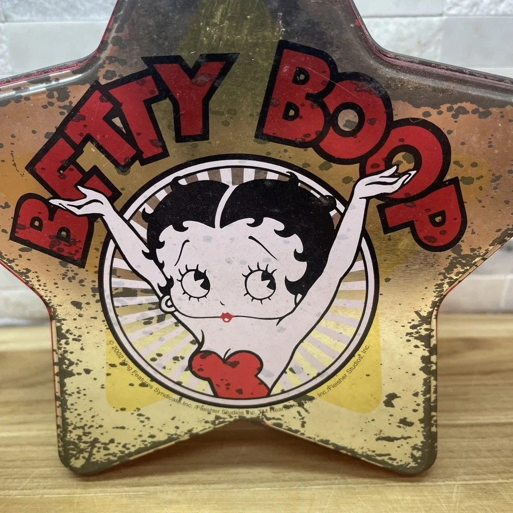 Betty Boop Carlton Cards Ornament‎ Set w/Tin Star Can,